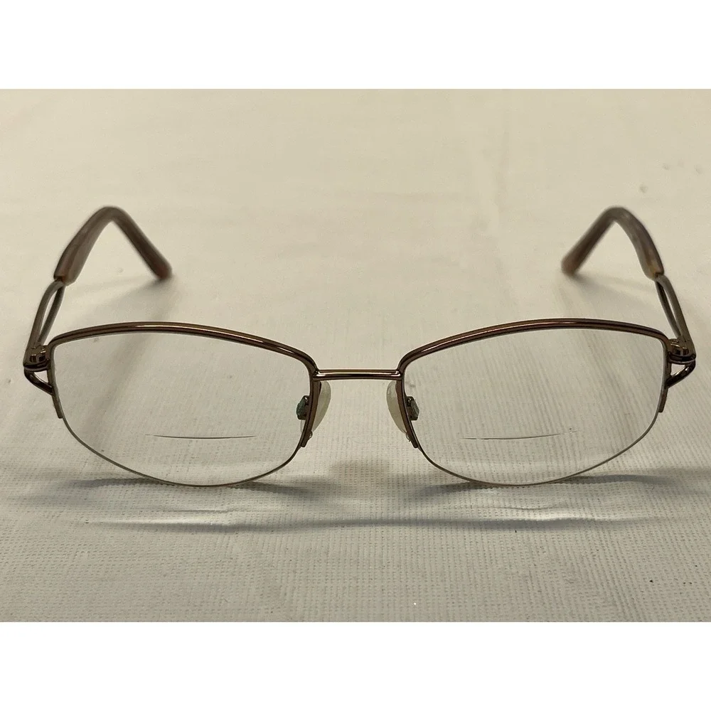 Sophia‎ Loren M210 Eyeglasses Brown Metal Rectangular 118 Frames Only Glasses